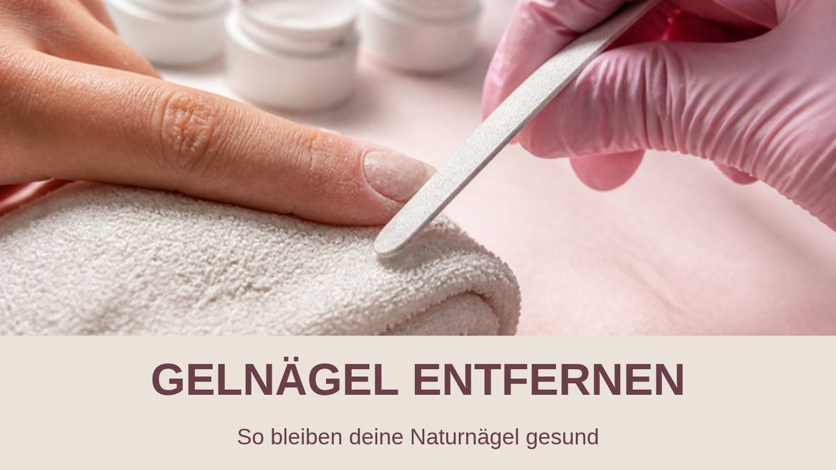 Gelnägel entfernen: Nageldesignerin feilt die alte Gelschicht schonend vom Naturnagel ab