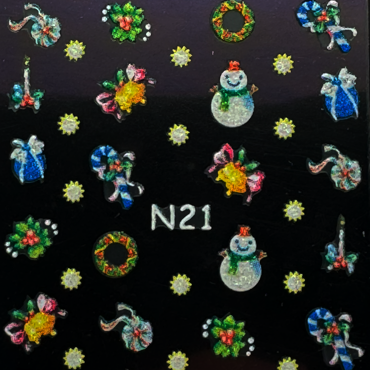 BNC 3D Nagelsticker Weihnachten NR.1