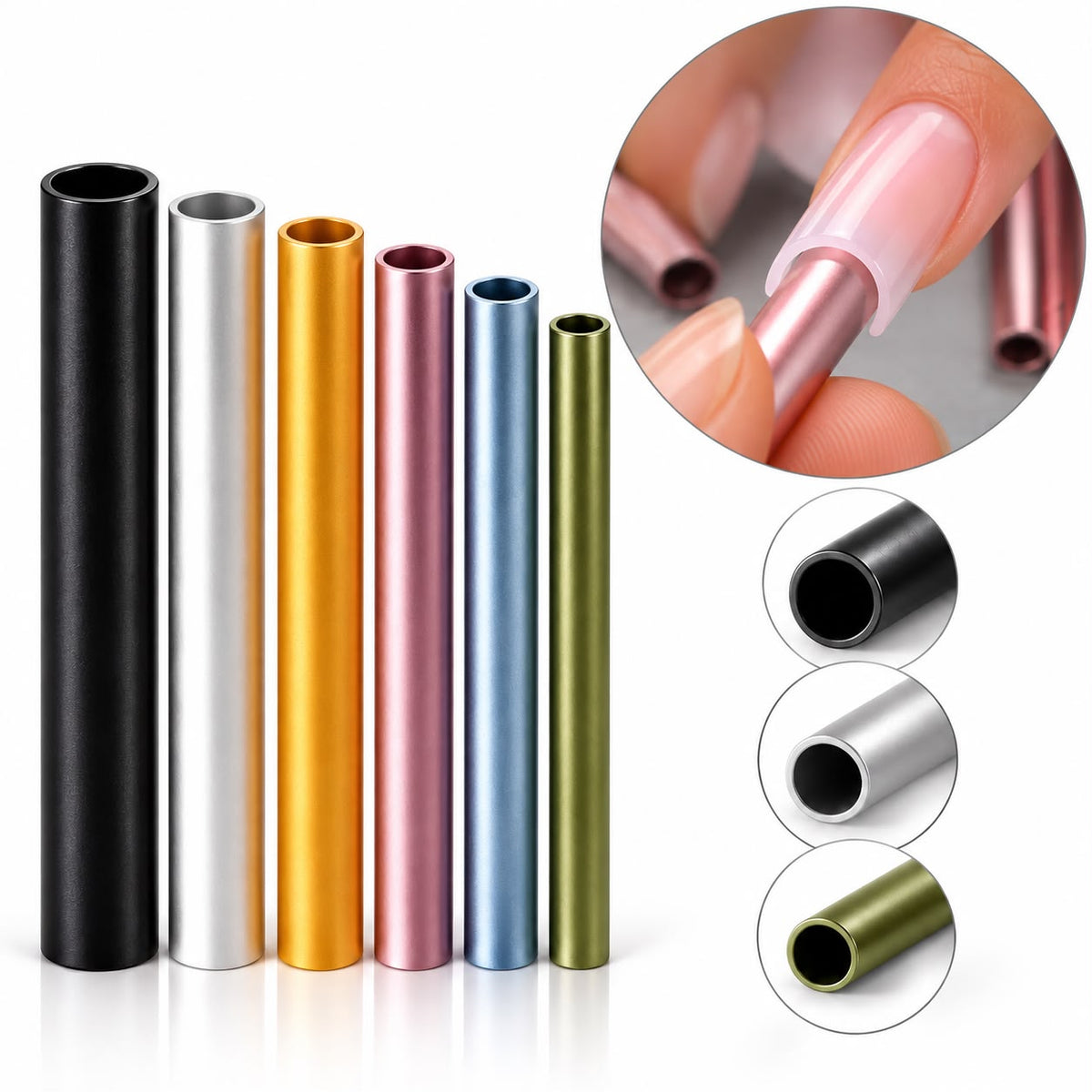 BNC Pinch-Sticks Aluminium 6 Größen 5-10mm von Buschmann Nail Cosmetics