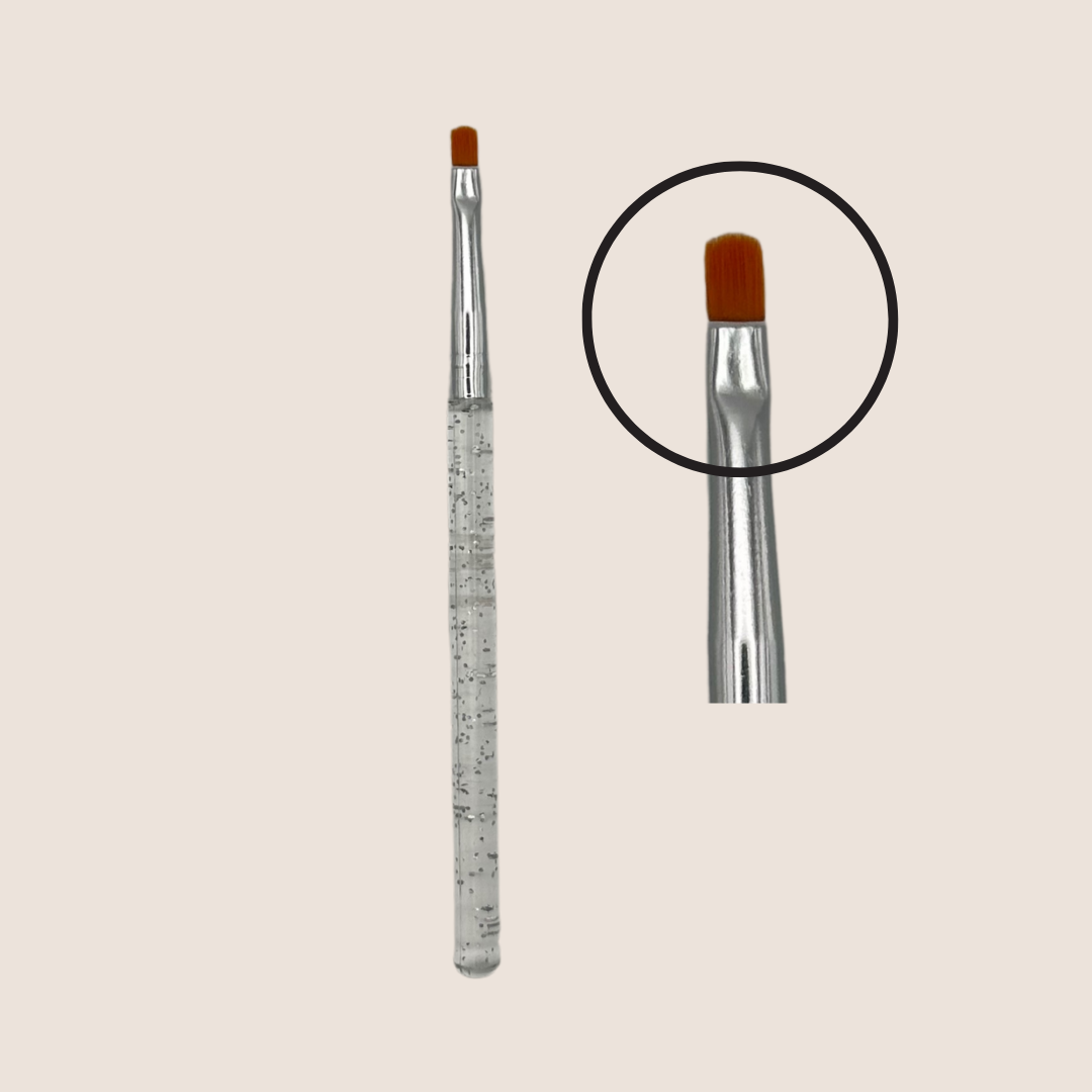 BNC Gel - Acrylpinsel Nr. 2 Acrylgriff Glitzer transparent