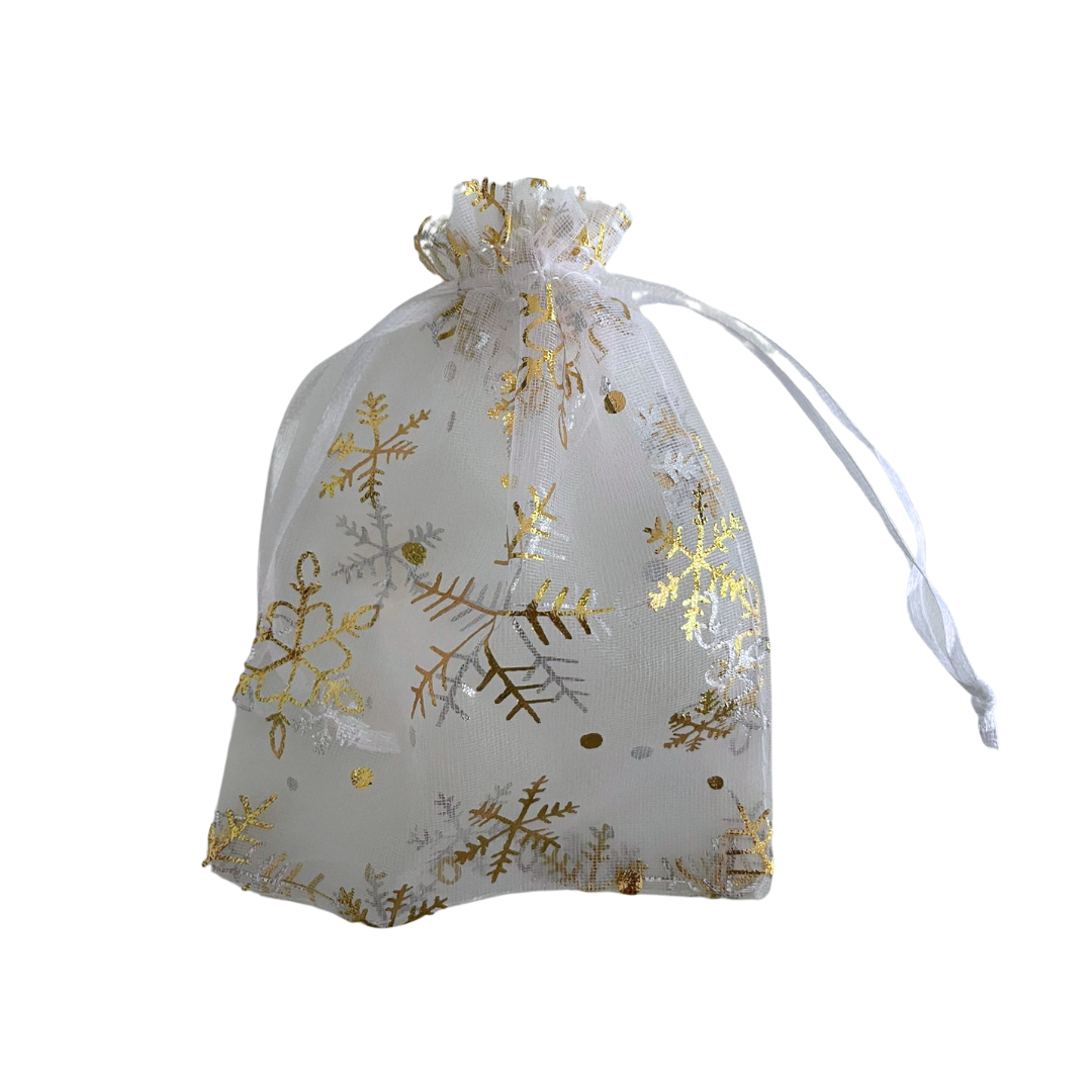 BNC organza bag rose gold empty