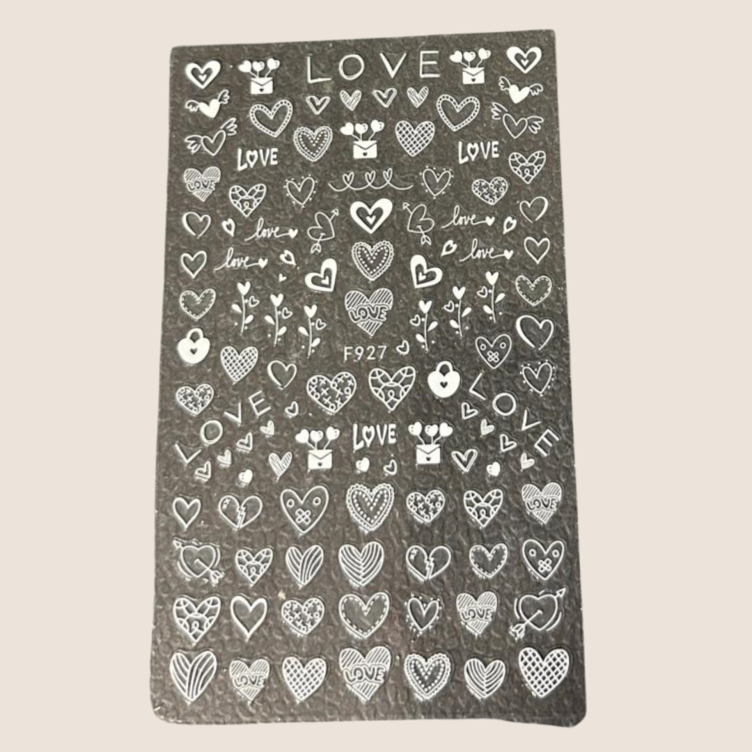 BNC Herzsticker Weiß F927