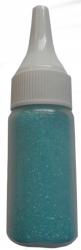 8g feines Glitter-Dust / Feenstaub ocean green Nr. 2  in Fläschchen mit Aufträgerverschluß