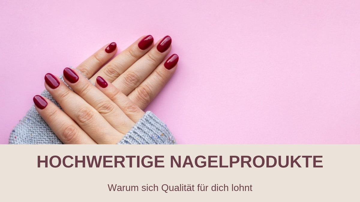 Hochwertige Nagelprodukte – gepflegte Hände mit glänzenden Nägeln