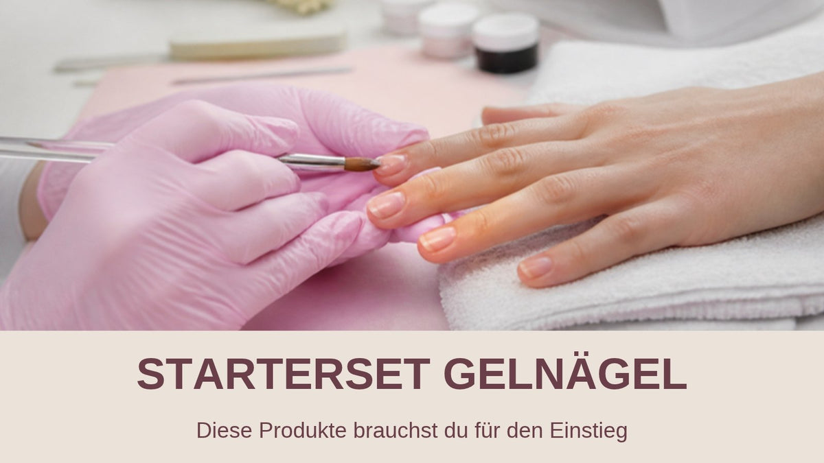 Starterset für Gelnägel – Gel wird im Nagelstudio aufgetragen