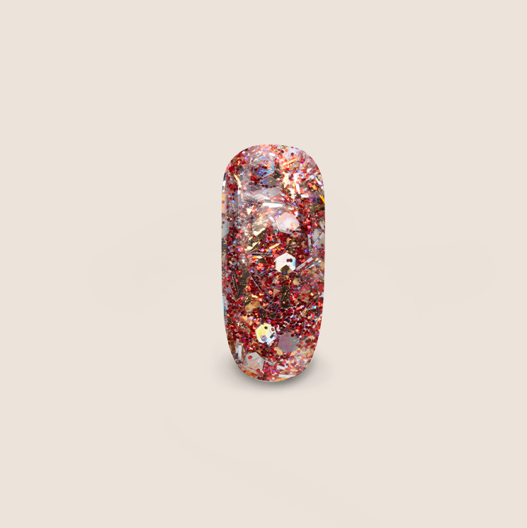 BNC Acryl Farbpulver Glitter multi rot