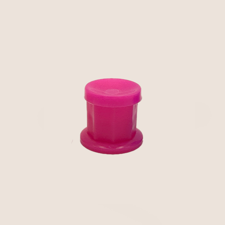 BNC Dappendish plastic container pink with lid