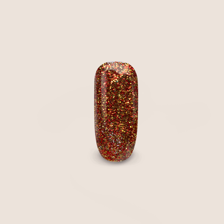 BNC Farb Acrylpulver Glitter rot-gold