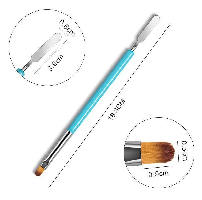 BNC 2 in 1 Acrylic Gel Brush Tool with Spatula