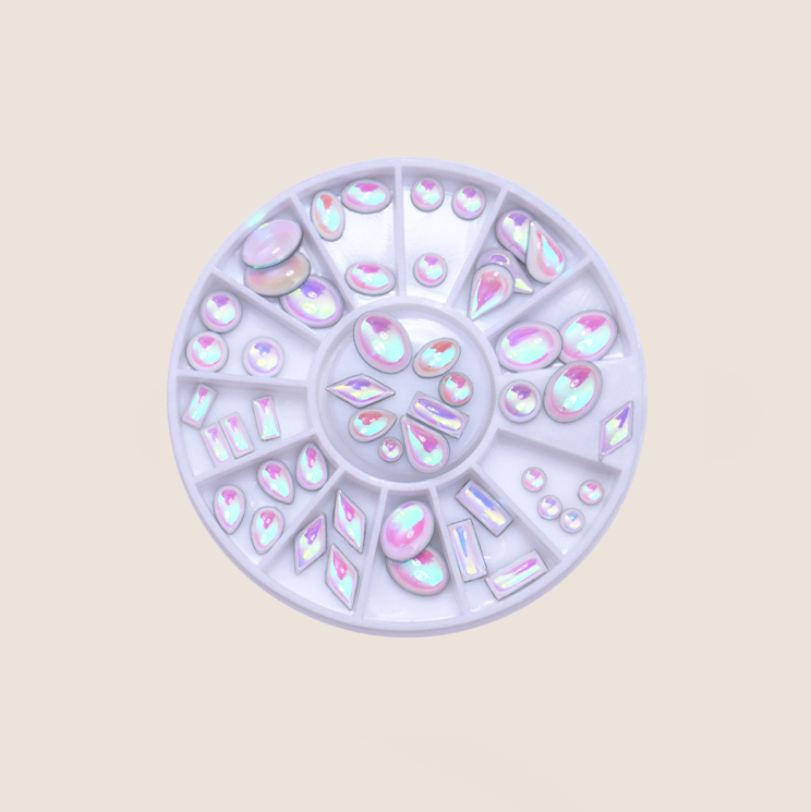 BNC 3D Opal Rhinestone Rondel No. 8