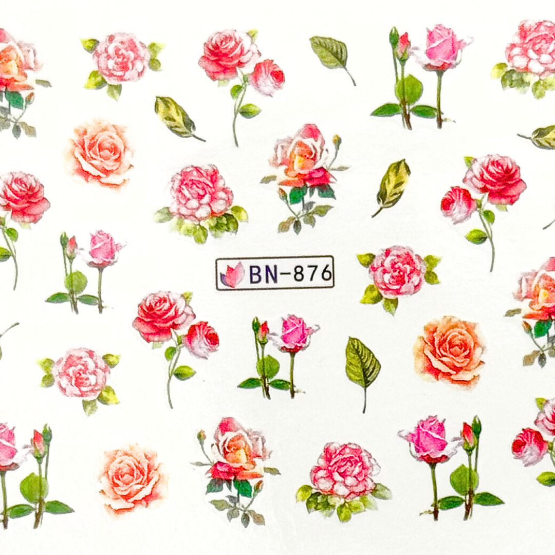 BNC flower stickers water-soluble NO. BN 876