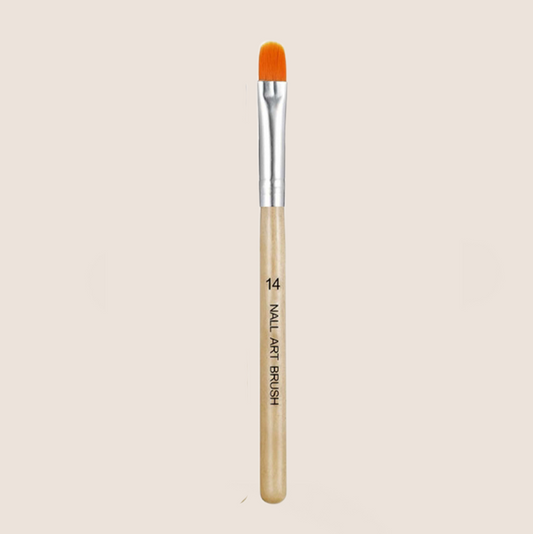 BNC Gel Acrylic Brush NO. 14 oval wooden handle natural 