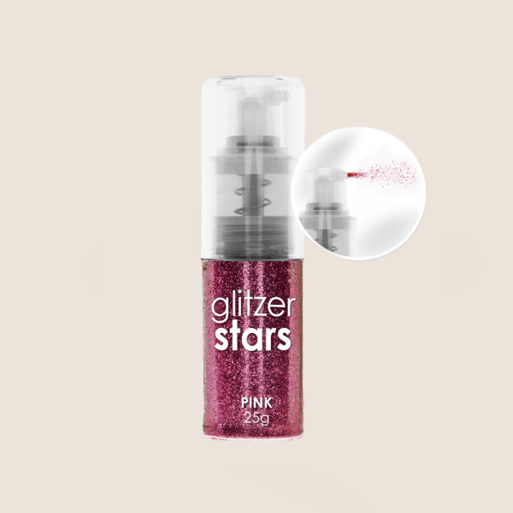 BNC Glitter Stars pink 25g