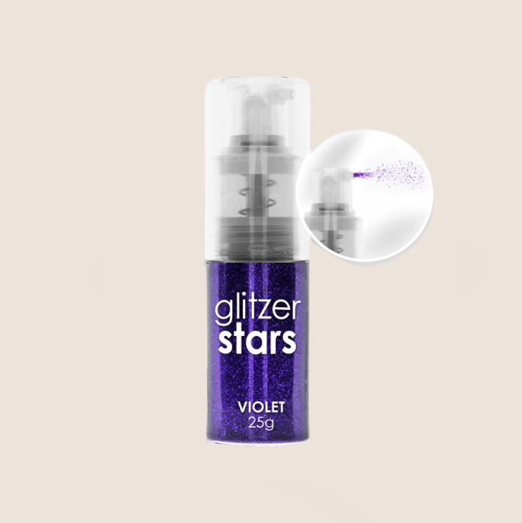 BNC Glitter Stars violet 25g