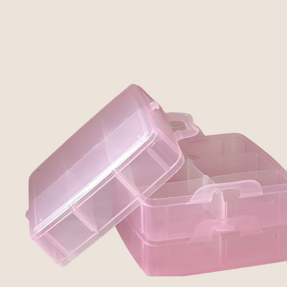 BNC cosmetic case, storage box in rose transparent