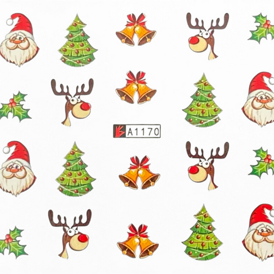 BNC nail stickers Christmas water-soluble NO. A /1170