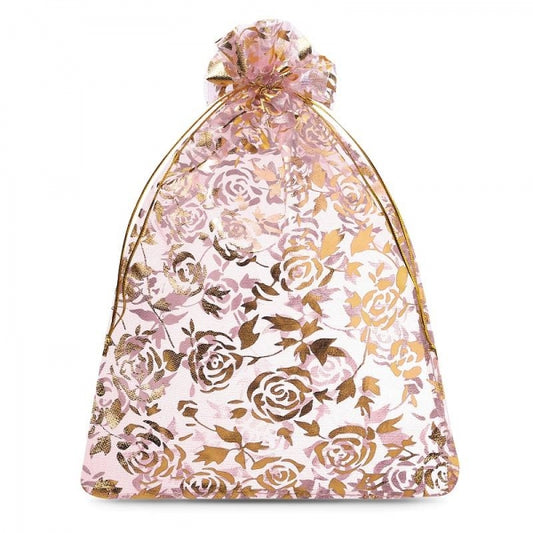 BNC organza bag rose gold empty