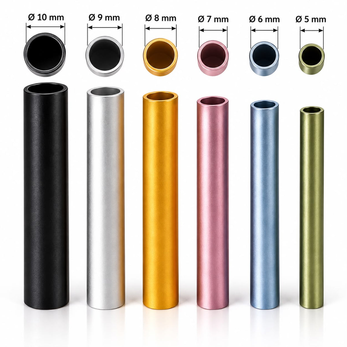 BNC Pinch-Sticks Aluminium 6 Größen 5-10mm – Ansicht 2