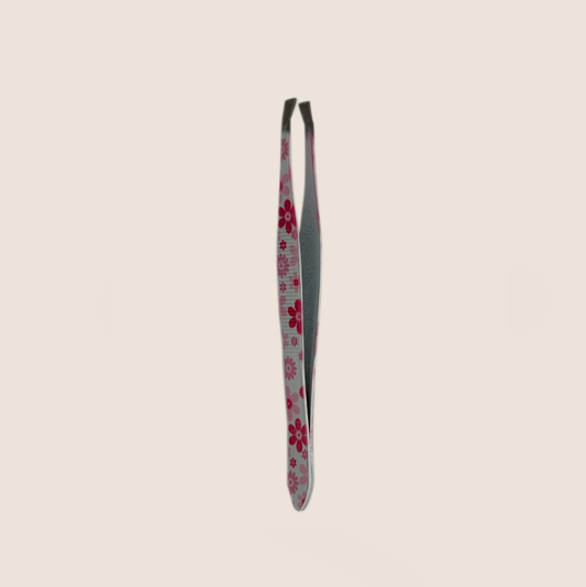 BNC tweezers straight, pink-rose