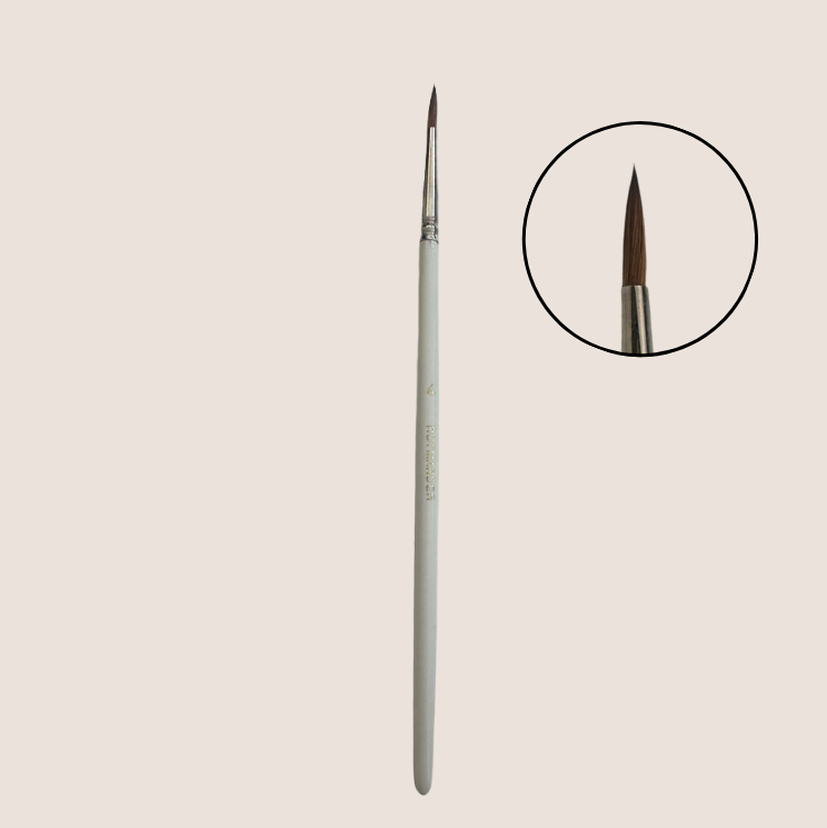 BNC Rotmarder Pinsel Rund weißer Stiel Gr. 4