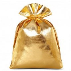 BNC bag in gold empty 7cm x 8.5cm