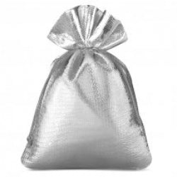 BNC bag in silver empty 7cm x 8.5cm