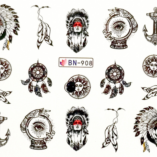 BNC dream catcher sticker water soluble NO. BN 908