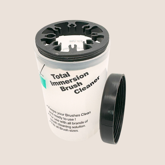 BNC brush cleaning cup with plug-in system