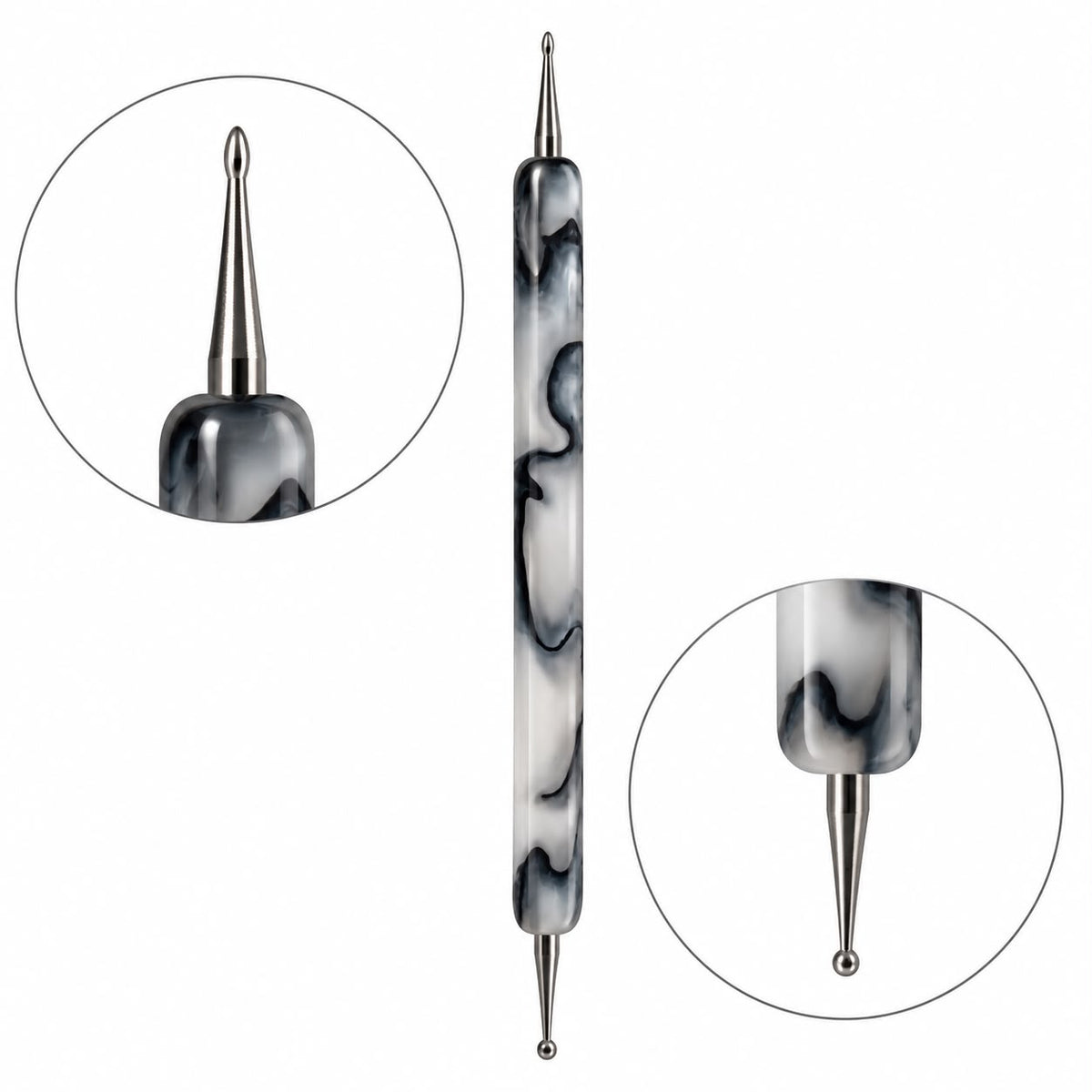 BNC Dotting Tool / Spotswirl schwarz-grau mamoriert
