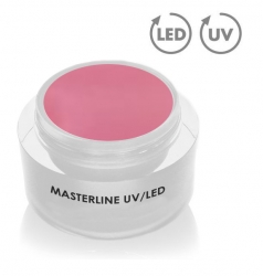 15ml Masterline UV/LED Fiberglasgel klar-rose Aufbaugel/ Buildergel/ /dickviskos/Honigeffekt im Designertiegel