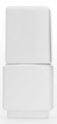 10 x 10ml Nagellack-Flasche Glas / weiß / leer, eckig mit weißer, glänzender Kappe