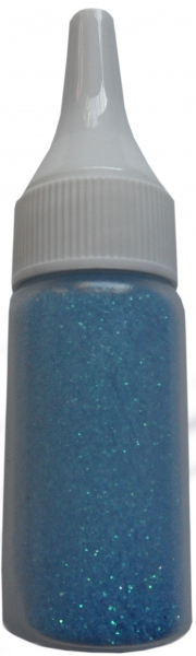 8g feines Glitter-Dust / Feenstaub Ocean blue   Nr. 1 in Fläschchen mit Aufträgerverschluß