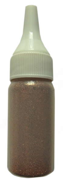 8g feines Glitter-Dust / Feenstaub  dark gold Nr. 119 in Fläschchen  mit Aufträgerverschluß