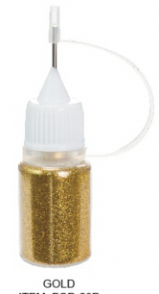 6g Glitter-Dust  in Fläschchen mit Dosierspitze 16  holo-gold