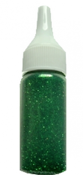 8g Glitter-Dust grün Nr. 309 im Fläschchen mit Aufträgerverschluß