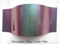 1g CHAMÄLEON Chrom Mirror Effekt Pigmente /Flipflop /  NR.2     blue / green / blue / violett / rot     mit Applikator
