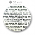 10 x 50mm VERSIEGELUNGSSCHEIBE / SICHERHEITSFOLIE/ PROTECTION